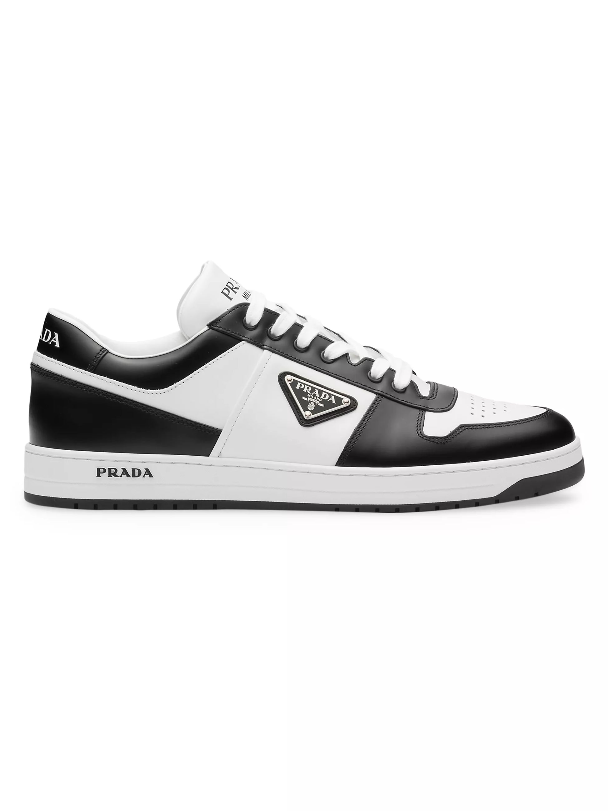Prada  Downtown Leather Sneakers