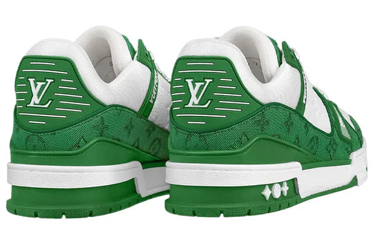 LOUIS VUITTON LV Trainers 'White with Green Monogram' 1A9JI1