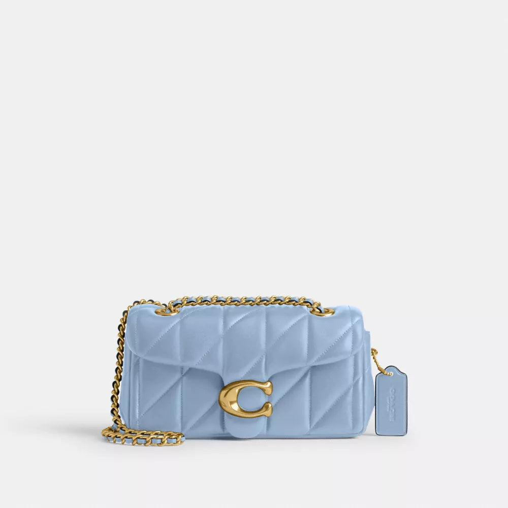 Coach Pillow Tabby 26 Quilted Leather Shoulder Bag – Sky Blue & Gold