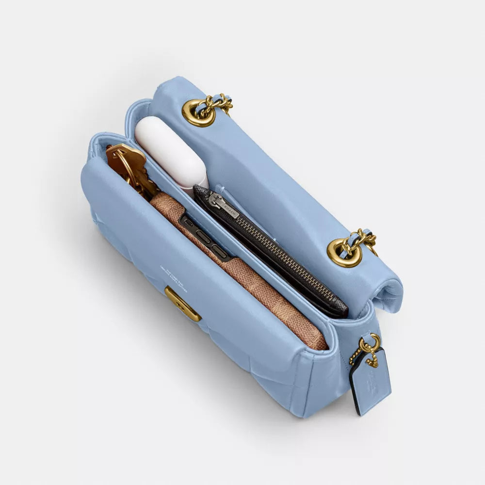 Coach Pillow Tabby 26 Quilted Leather Shoulder Bag – Sky Blue & Gold