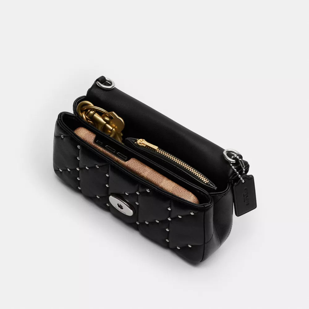 Coach Pillow Tabby 26 Quilted Leather Shoulder Bag – Black & Gold